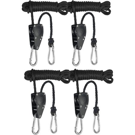 IPOWER 2-PACK Pair of 1/4" Heavy Duty Adjustable Grow Light Rope Clip, 2PK GLROPEMG4X2